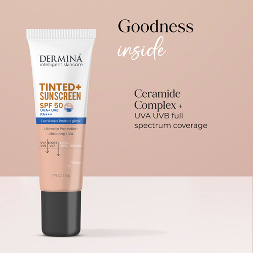 Dermina Tinted+ Sunscreen SPF 50